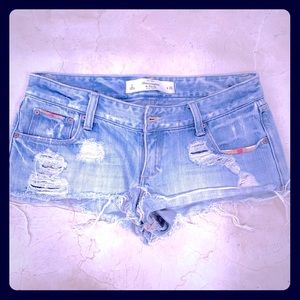 Vintage Y2K Abercrombie & Fitch Low rise Denim Short Shorts